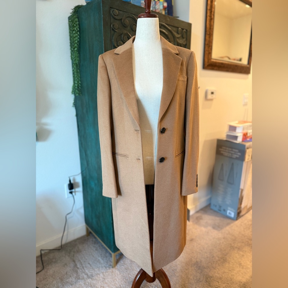 Hobbs Tilda Wool Coat, Size 6, Vicuna Color (Camel), NWT